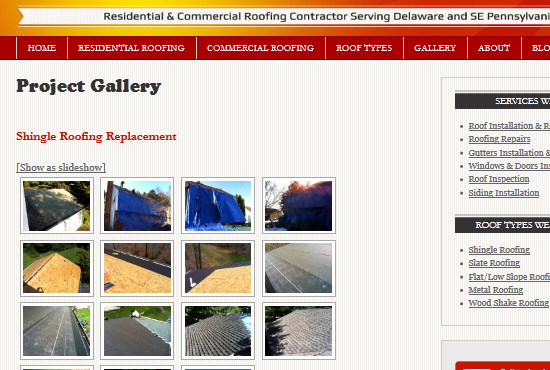 All Roofing Solutions WordPress website