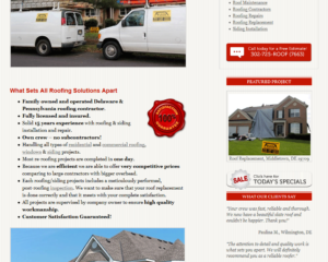 All Roofing Solutions Website Design