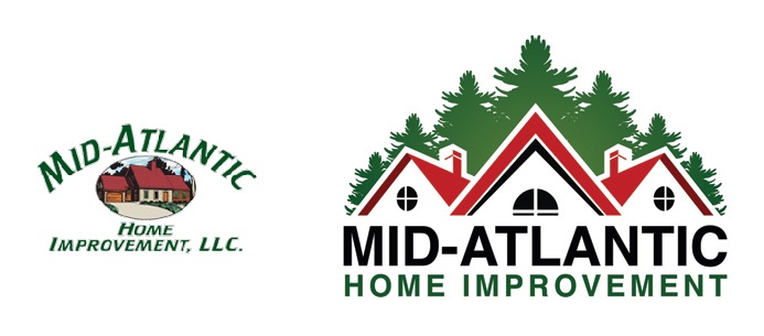 Mid-Atlantic Home Improvement Logo Redesign - before and after